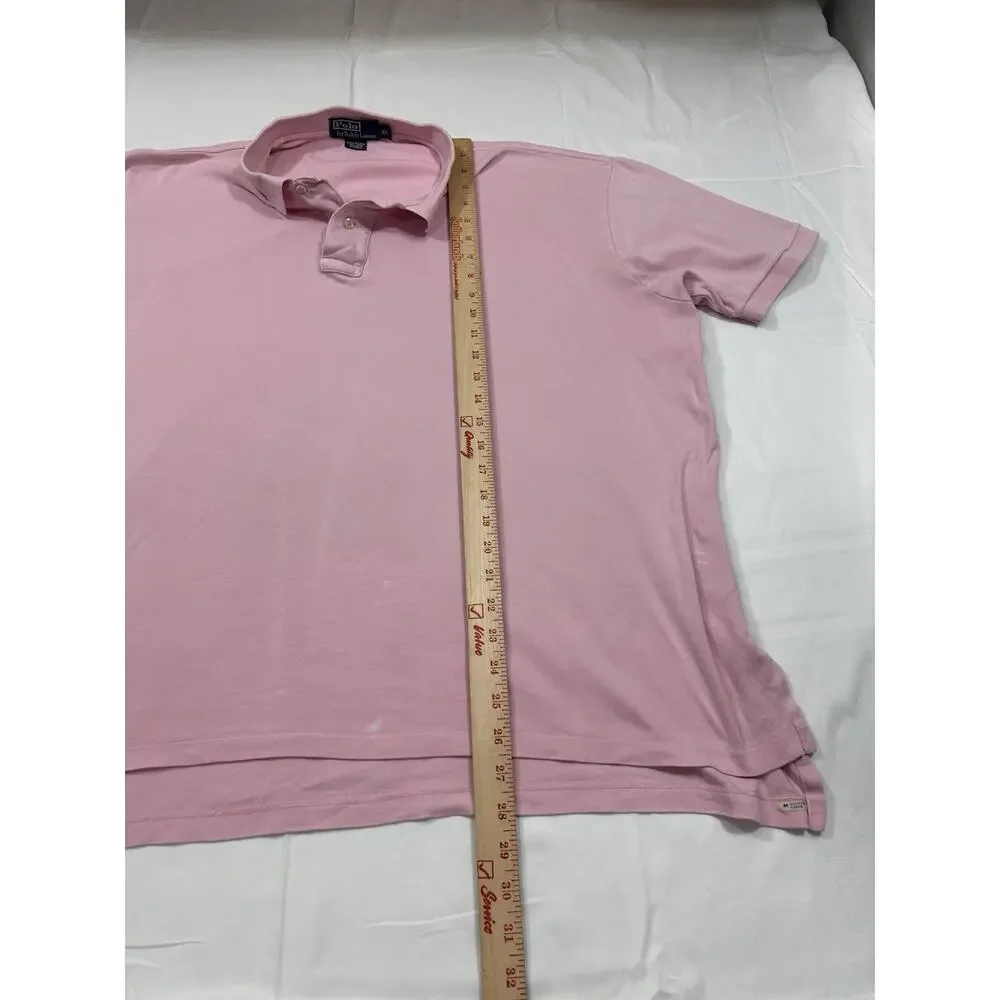 Polo by Ralph Lauren Mens Classic Fit Polo Shirt Size XL Pink W/ Pony Logo